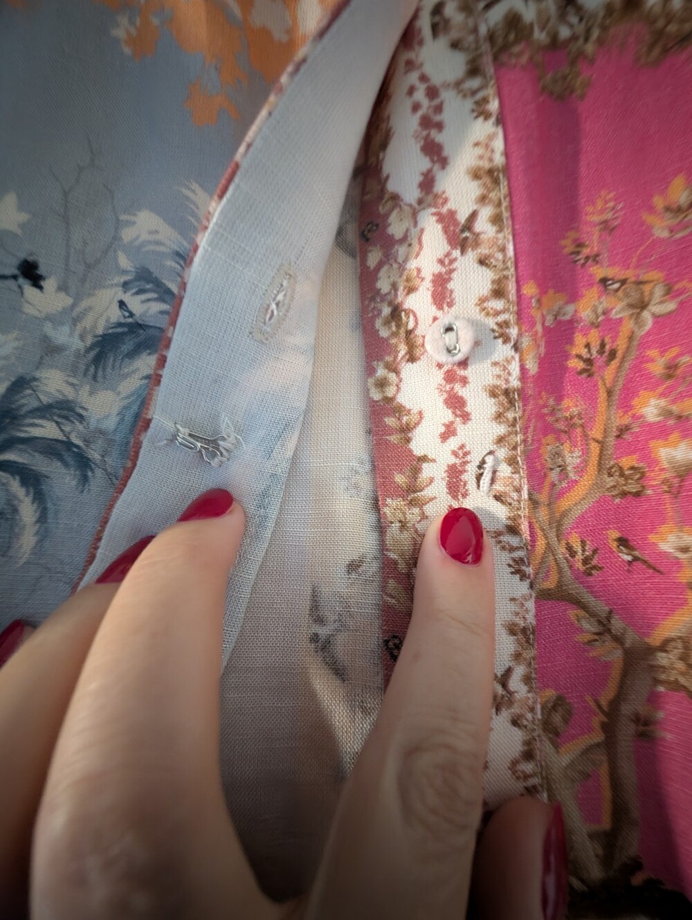 Ranna Gill Tropical Print Linen Blouse - Picture 8 of 11